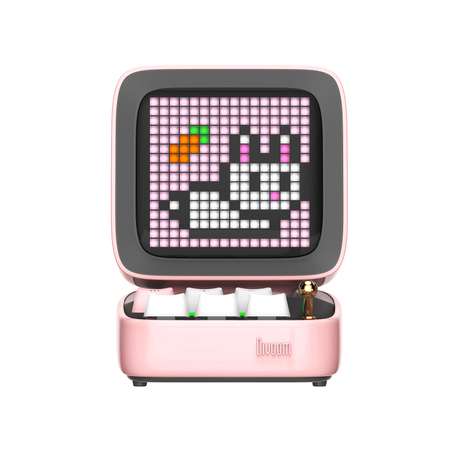 Беспроводная колонка DIVOOM портативная Ditoo Pro розовая с пиксельным LED-дисплеем