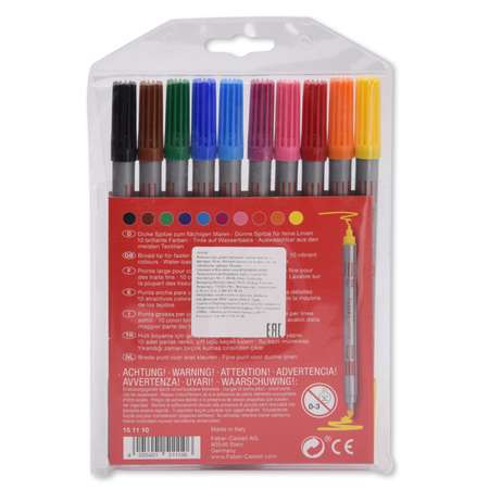 Фломастеры Faber Castell двусторонний 10 цв.