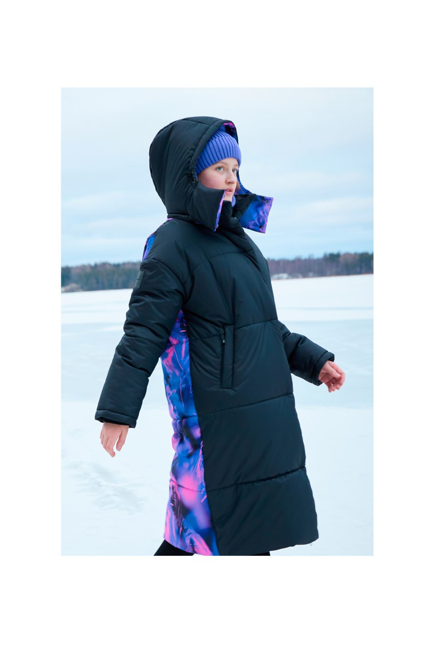 Пальто NIKASTYLE 6з9425 черный/фуксия - фото 9