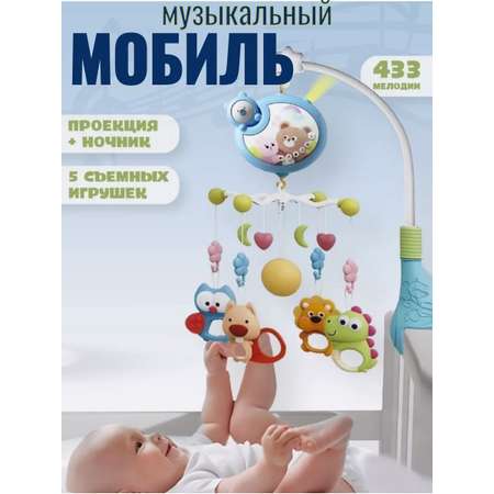 Мобиль ТОТОША карусель с проектором и музык