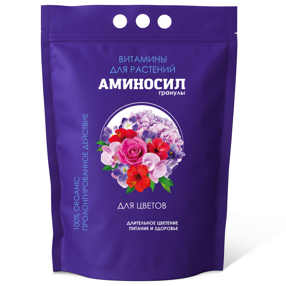 Изображение товара Удобрение Аминосил Витамины для цветов гранулы 3 кг