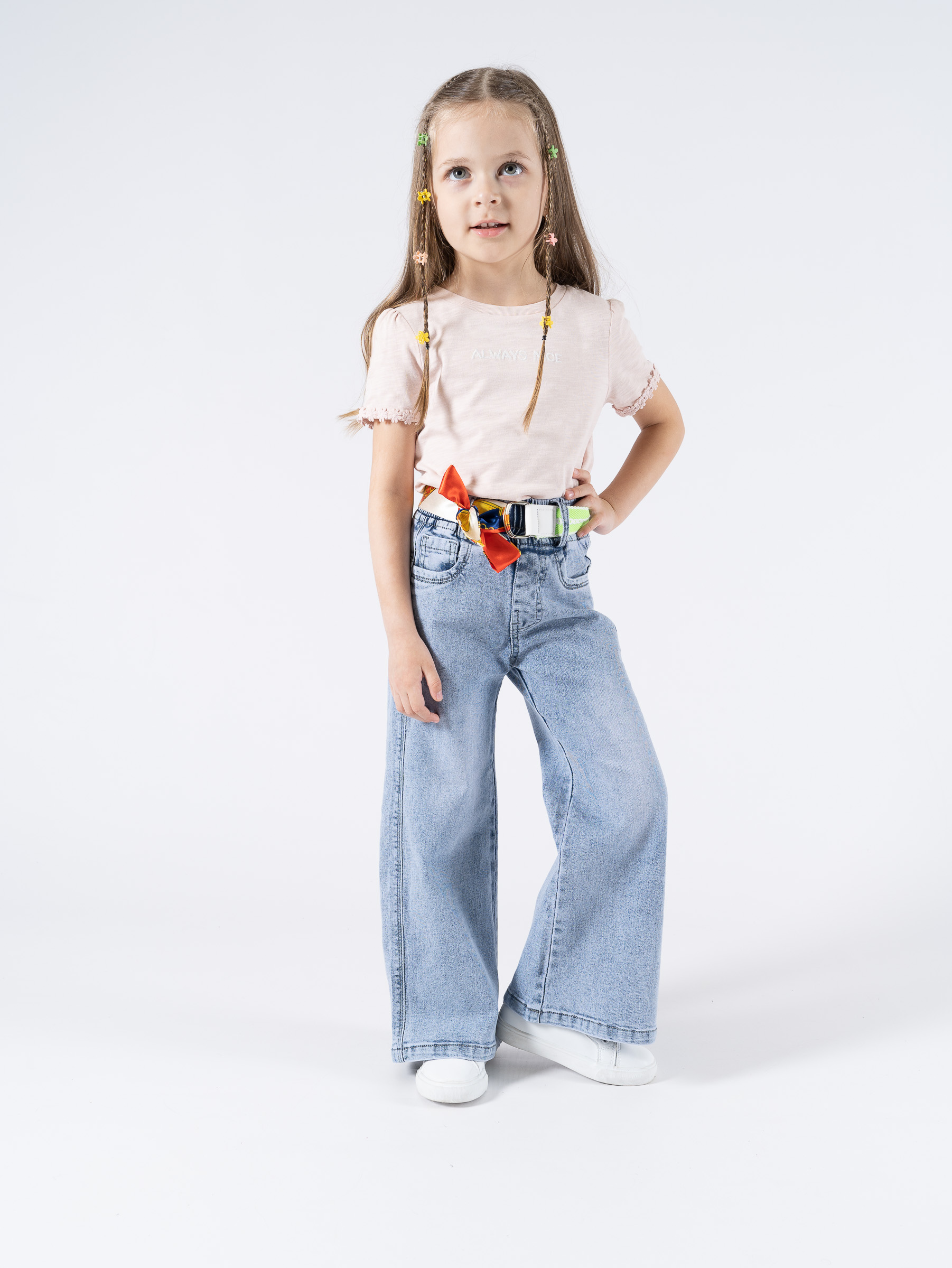 Джинсы TiGaDa джинсы/палаццо/девочки/голубой - фото 1