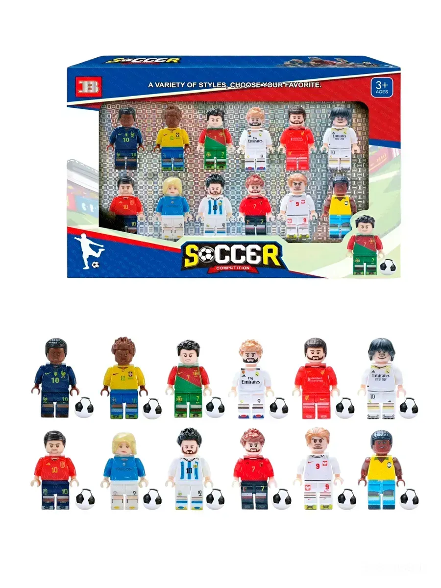 Игровой набор ТОТОША фигурки Футболисты лего 12шт - фото 7