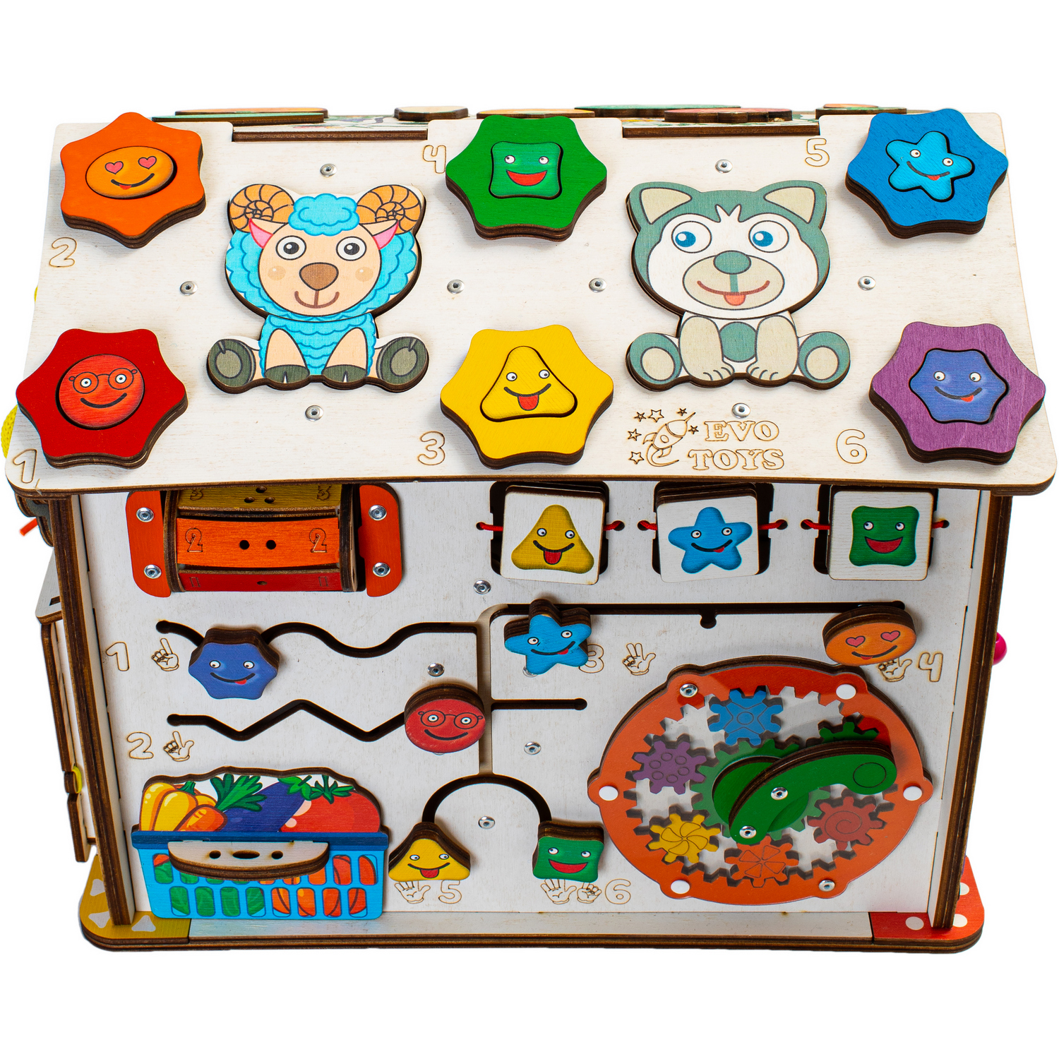 Игрушка Evotoys бизиборд Смайлики - фото 22
