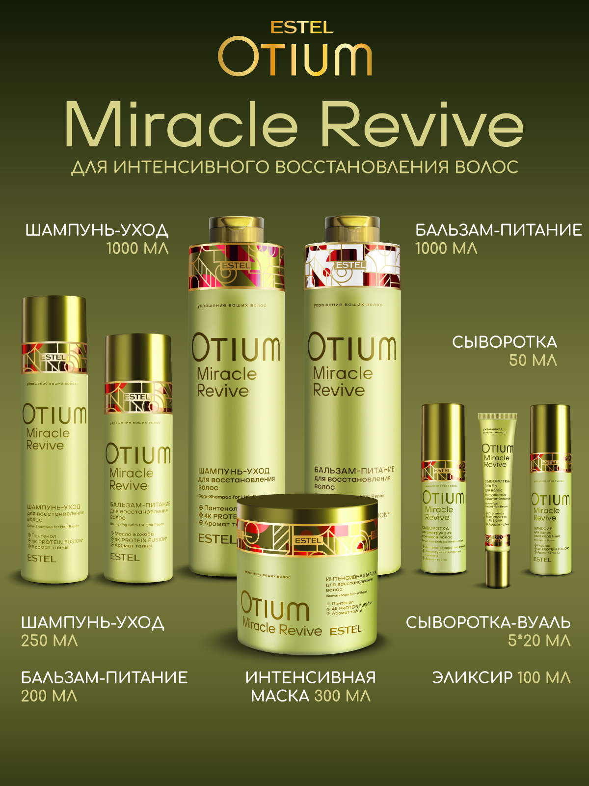 Сыворотка ESTEL OTIUM MIRACLE REVIVE 50 мл 1 шт. - фото 10