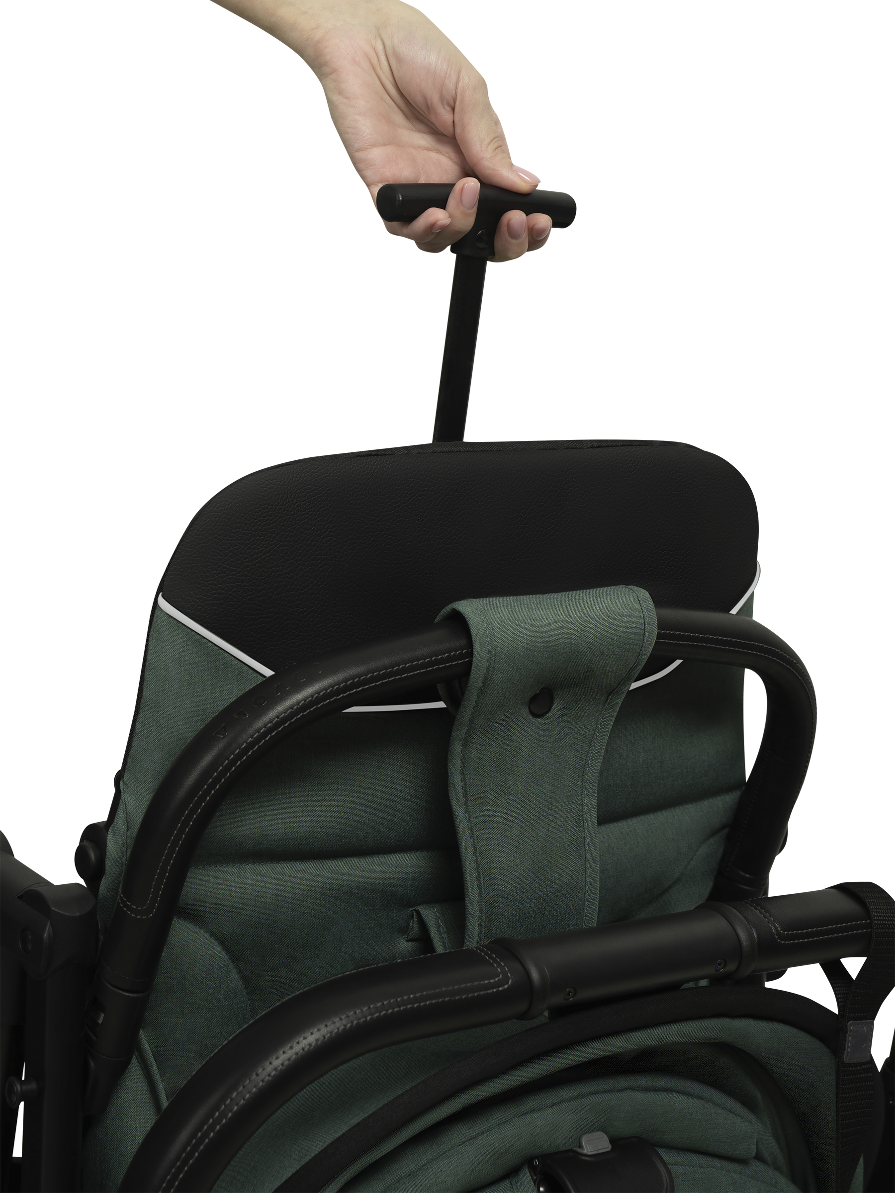 Коляска прогулочная JOVOLA LUNA зеленый-серый - фото 39