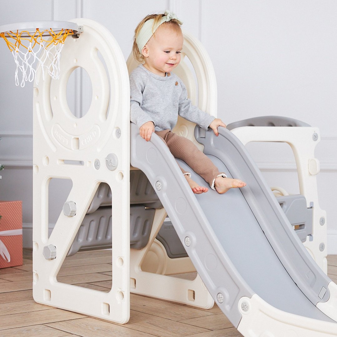 Игровой комплекс UNIX Kids Bus grey с горкой и баскетбольным кольцом - фото 18