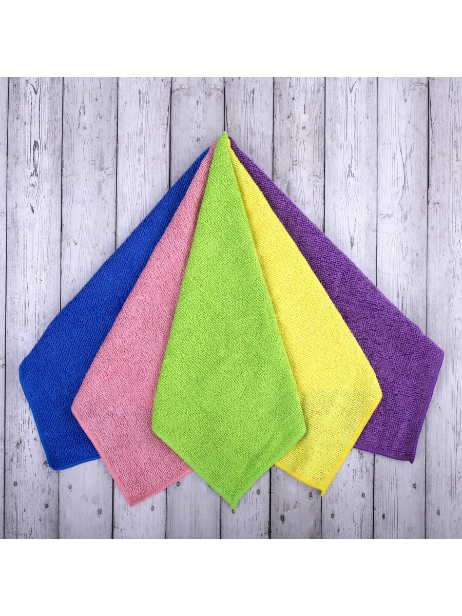 Салфетки для уборки Лайма универсальные из микрофибры 30х30см 10 шт - фото 17