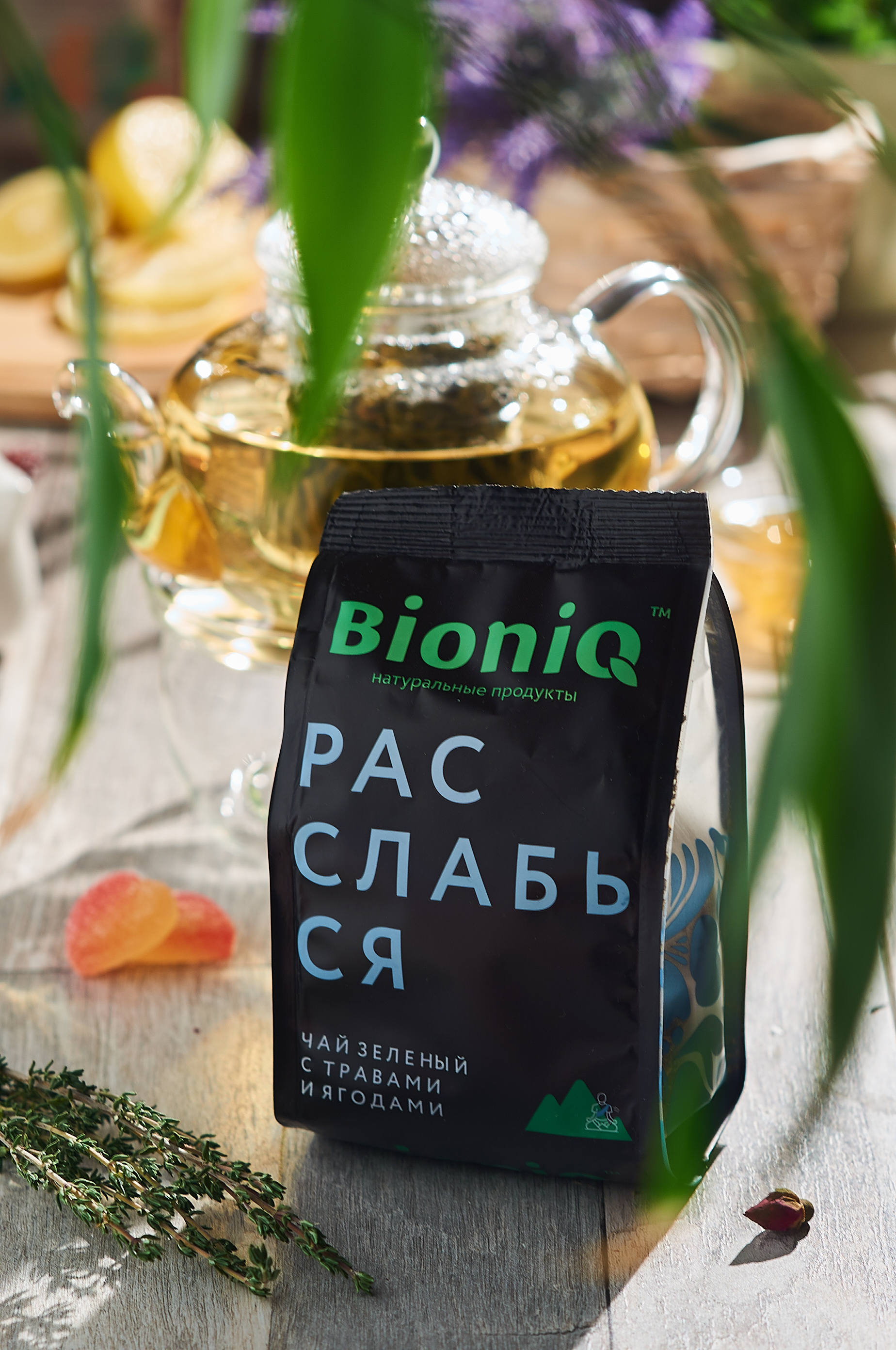 Чай зеленый Bioniq Расслабься с ягодами и травами 50 гр - фото 2
