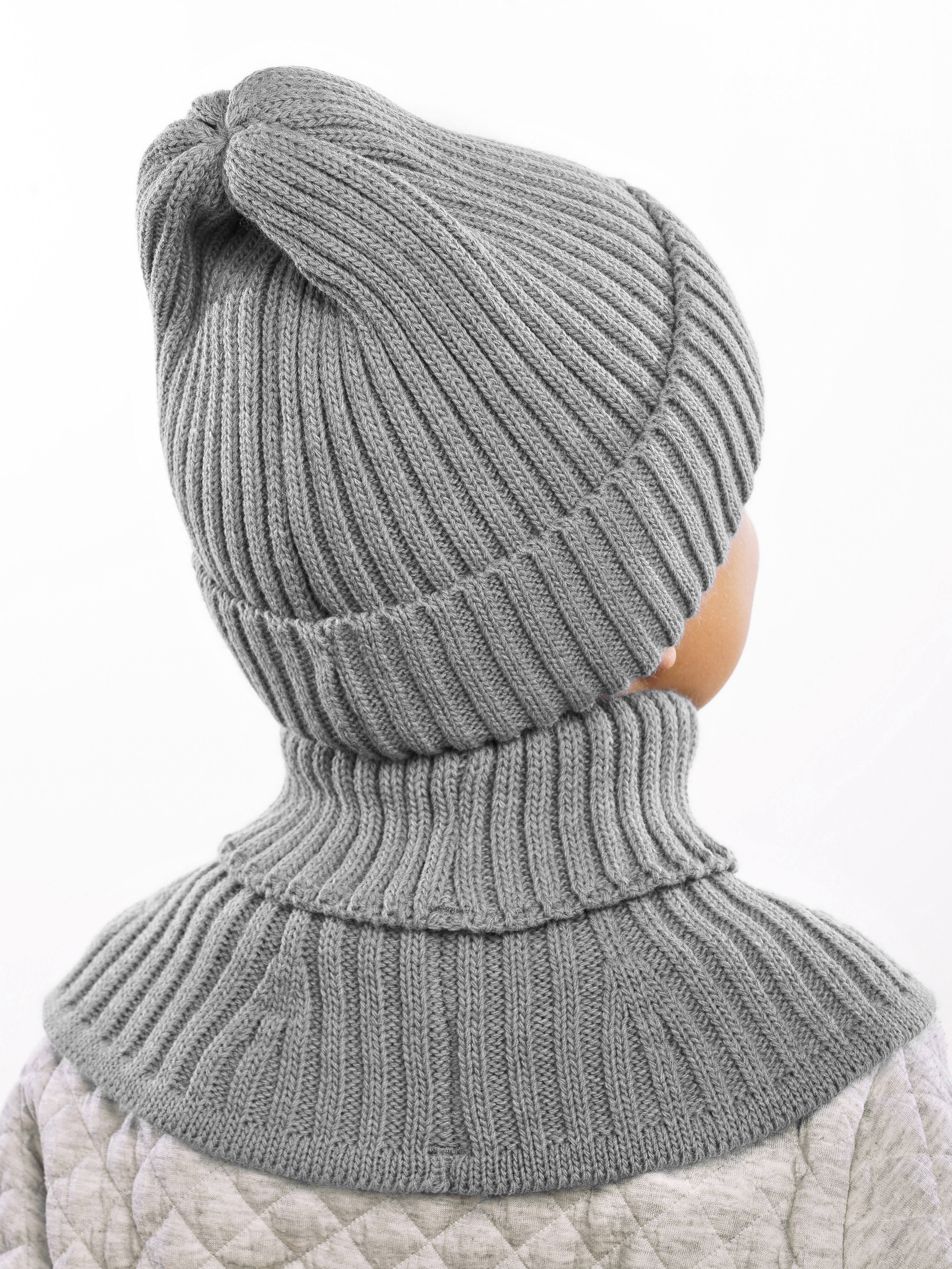 Шапка и снуд ПриКиндер U-W_233979 Цвет: Серый меланж - фото 16