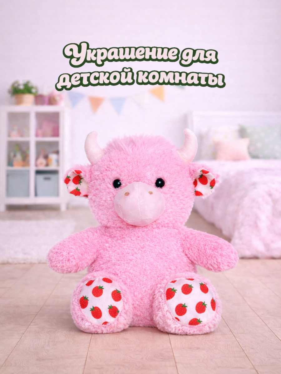 Мягкая игрушка Snuggles Bakery корова Клубничная - фото 4