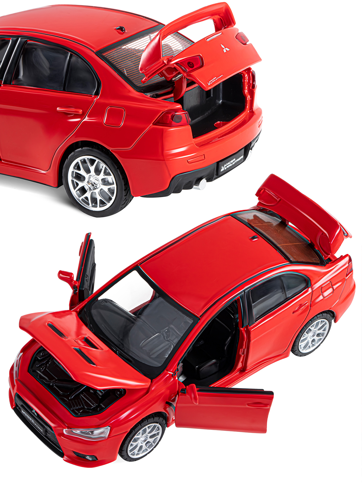 Автомобиль АВТОпанорама Mitsubishi Lancer Evolution 1:32 JB1251331 - фото 9