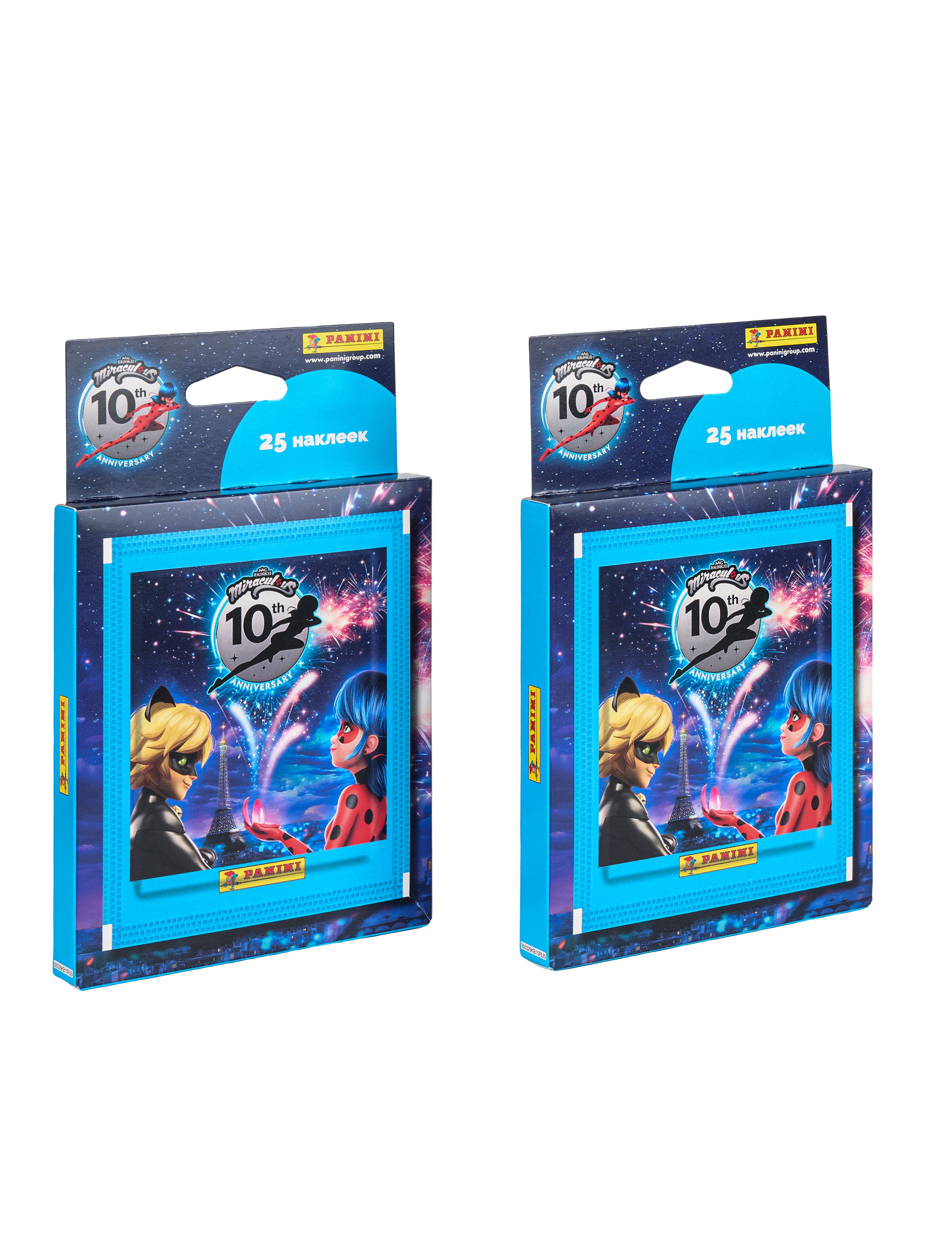 Наклейки Panini Леди Баг и Супер-Кот 10 лет 50 шт. - фото 1