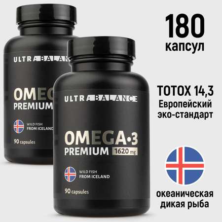 Омега 3 премиум рыбий жир витамины бад UltraBalance для взрослых мужчин беременных кормящих женщин витаминный комплекс 180 капсул