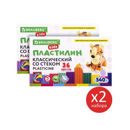 Пластилин Brauberg 36 цв.