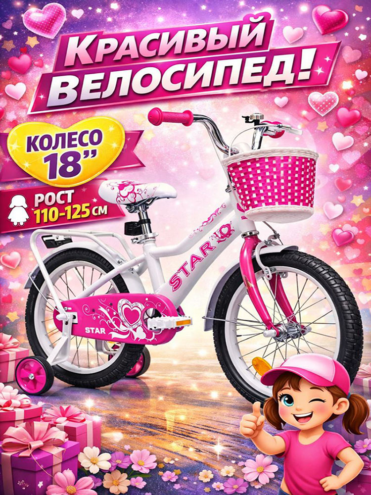 Двухколесный велосипед STAR 18 дюймов - фото 1