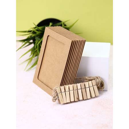 Крафтовые фоторамки iLikeGift Classic kraft 9.8х13.2см 10шт