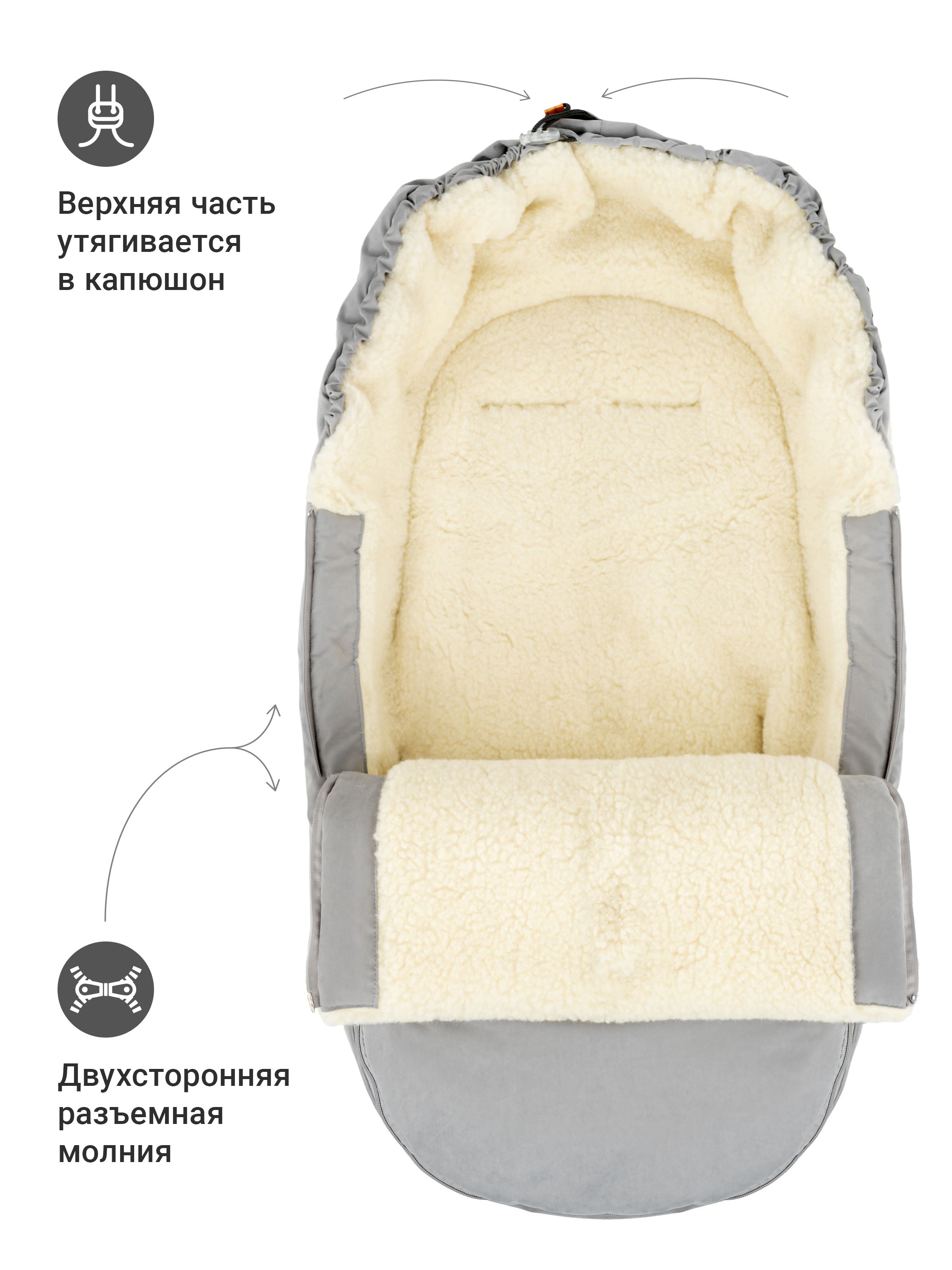 Зимний конверт на выписку Egg Basic - фото 3