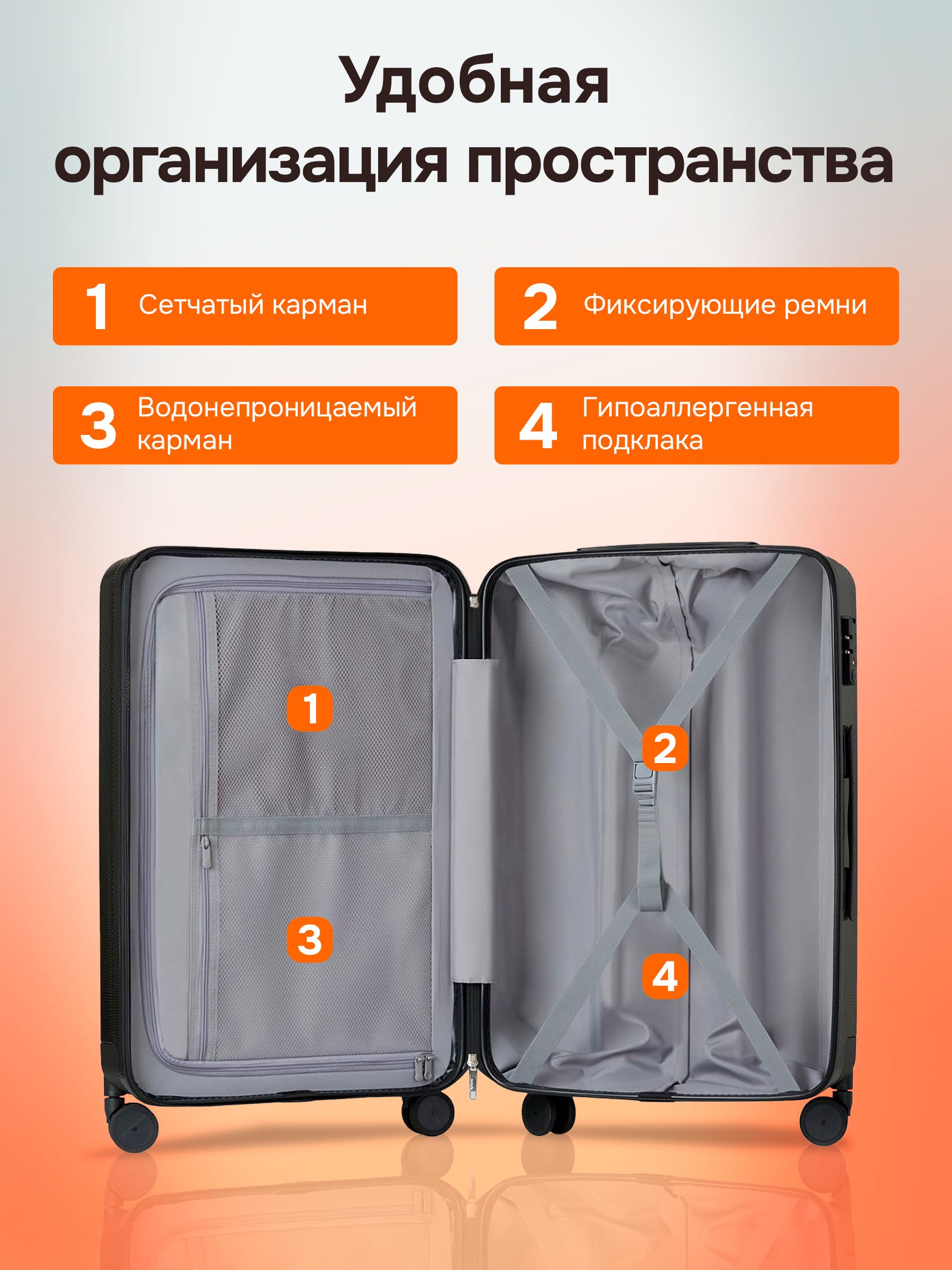 Чемодан Hanke H-9821 - фото 4