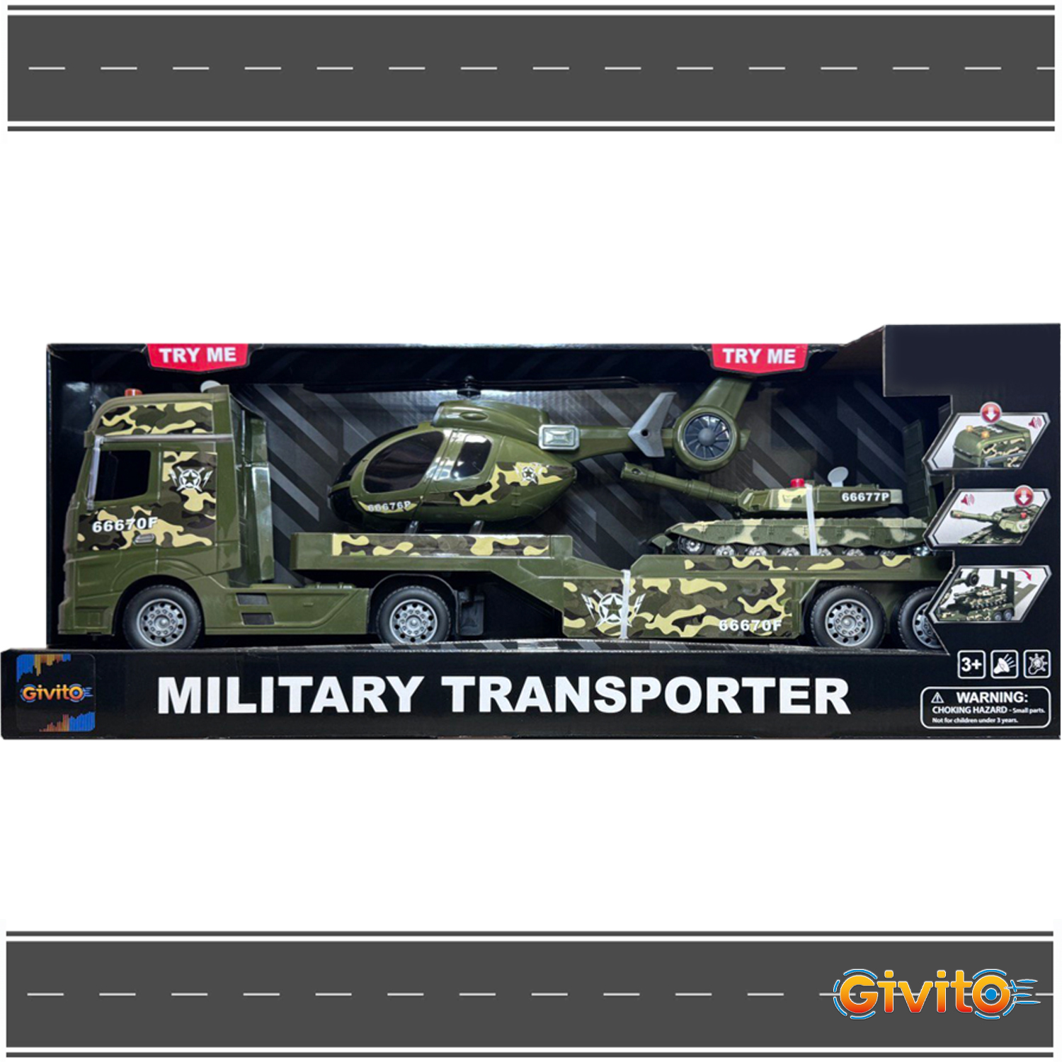 Автовоз Givito Военный транспортер G235-479 - фото 6