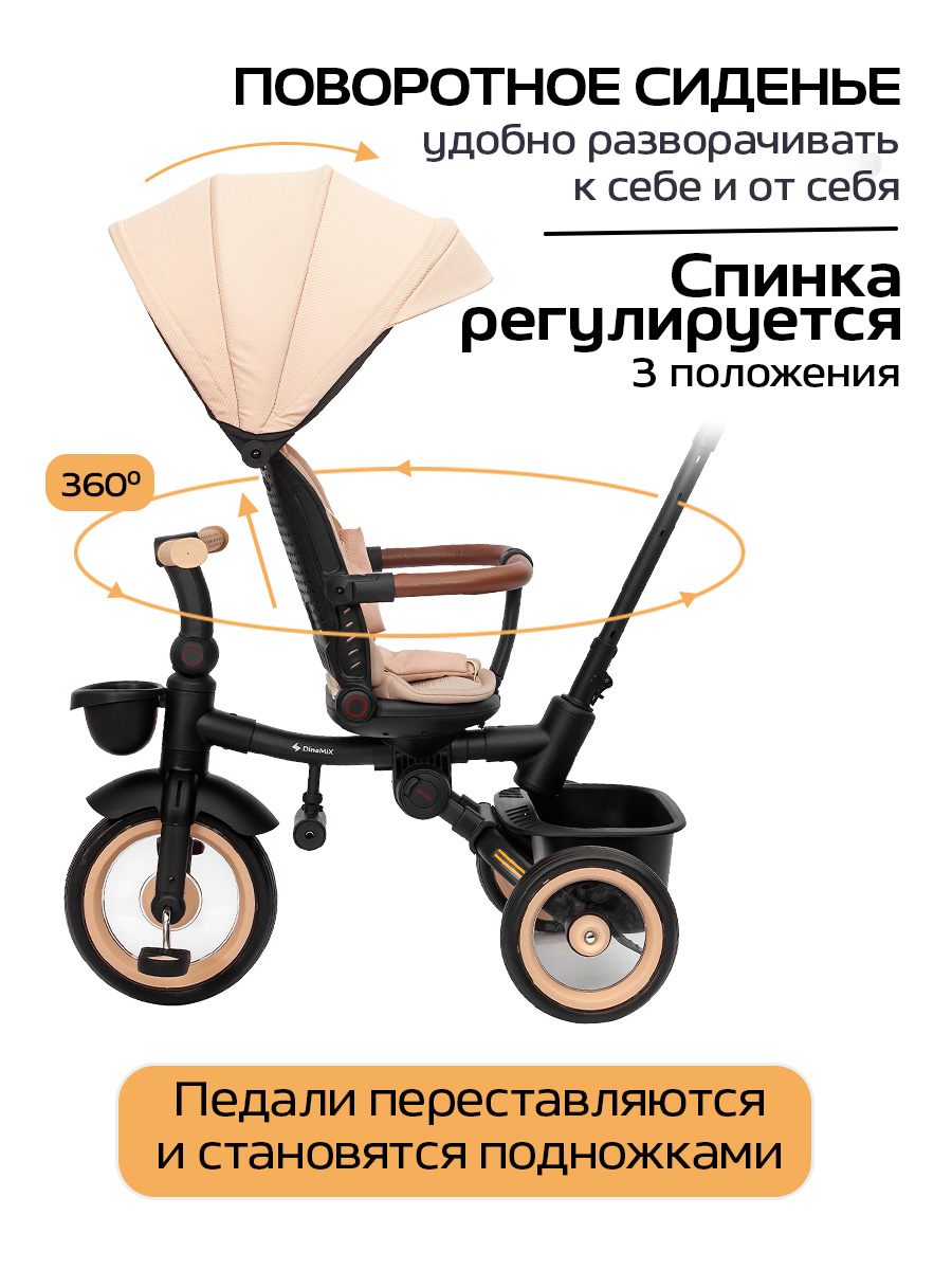 Трехколесный велосипед DinaMiX 10 дюймов - фото 5