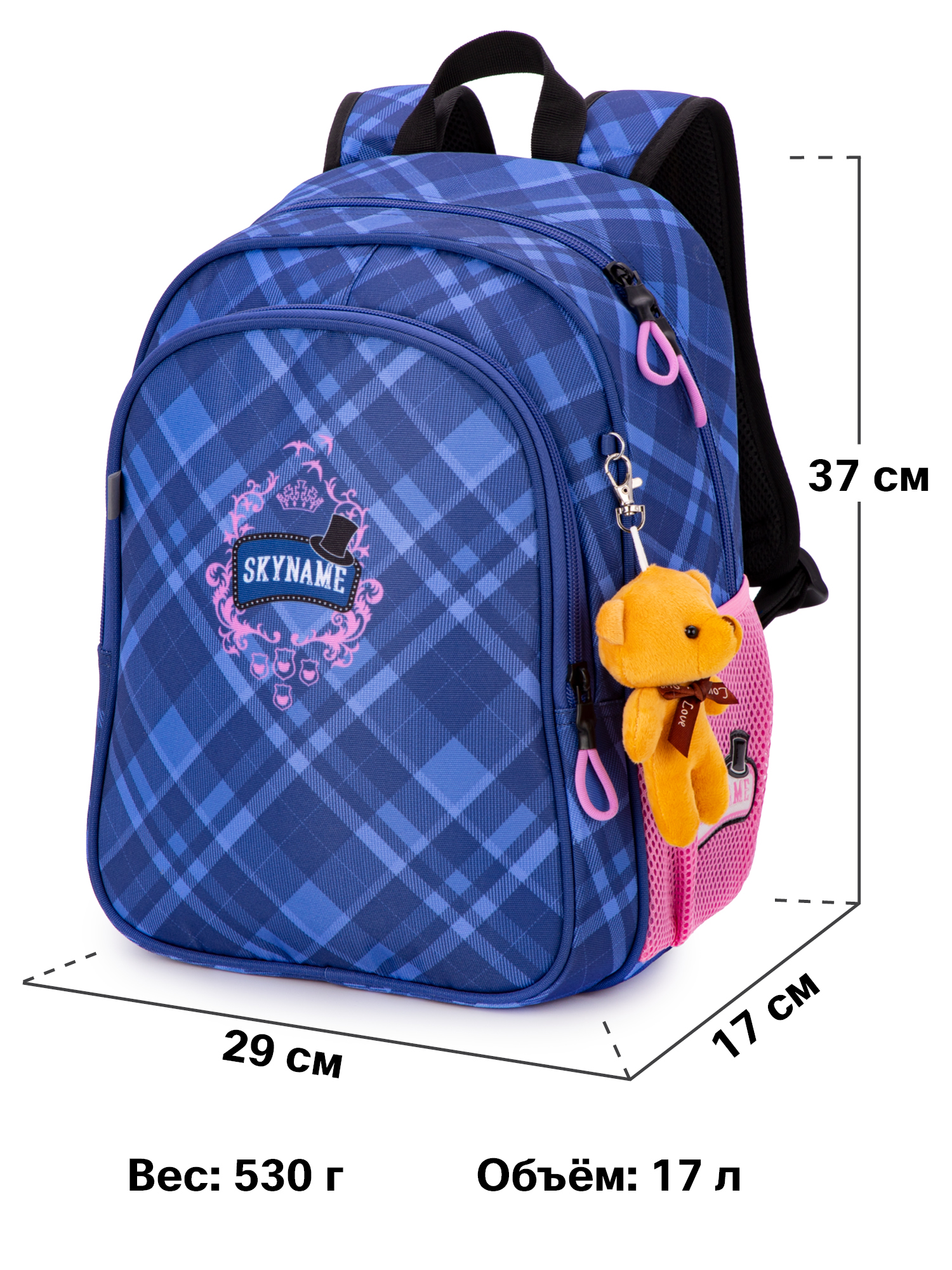Рюкзак SkyName 17л анатомическая спинка+мишка - фото 10