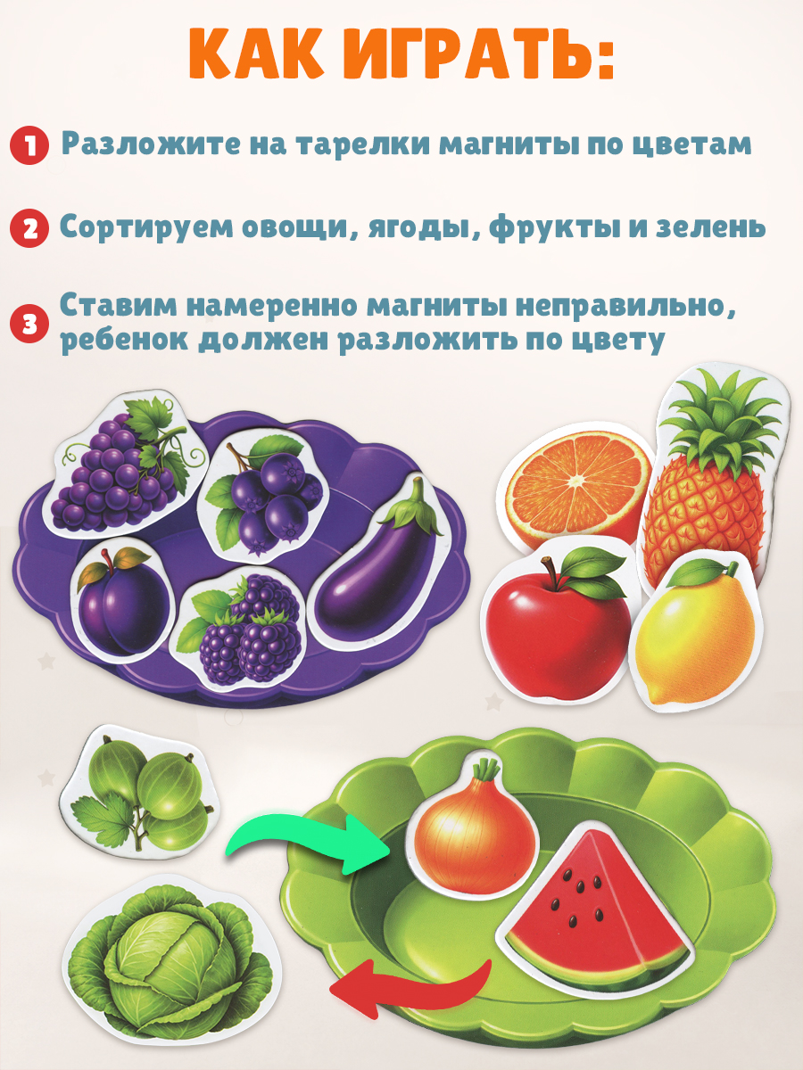 Настольная игра Бигр Разложит по тарелочкам УД173 - фото 4