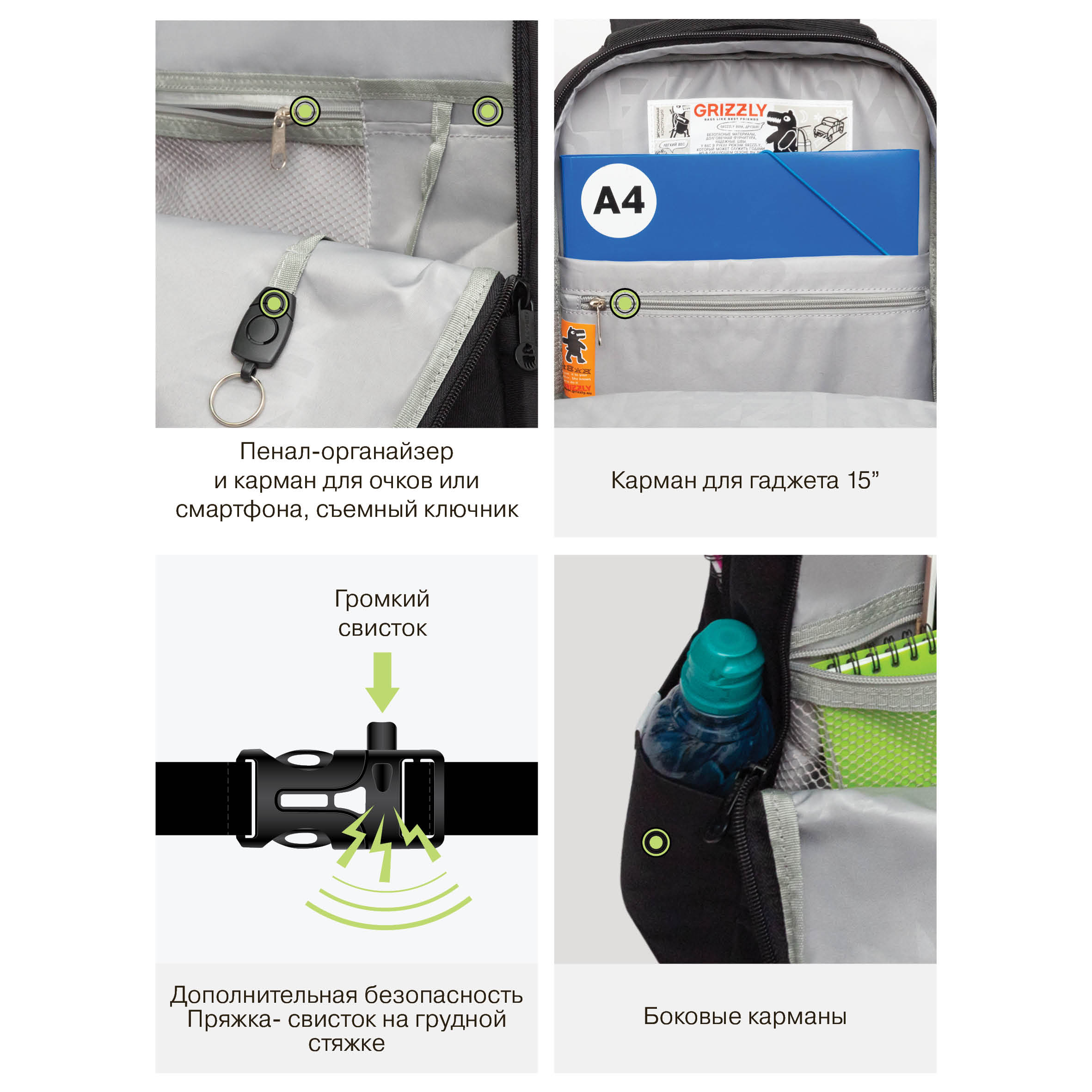 Рюкзак Grizzly для мальчика - фото 11