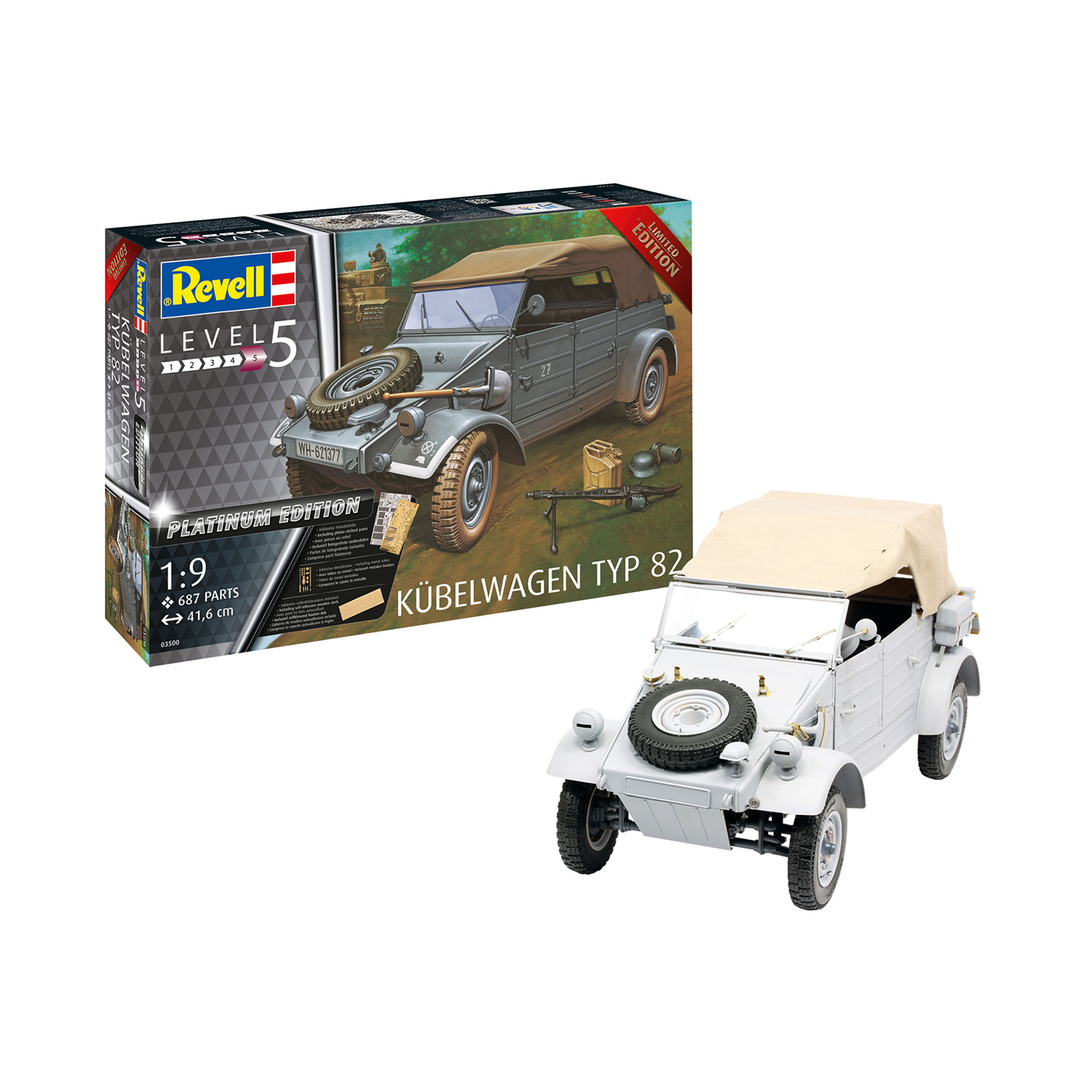 Сборная модель Revell Автомобиль Kubelwagen 03500 - фото 1