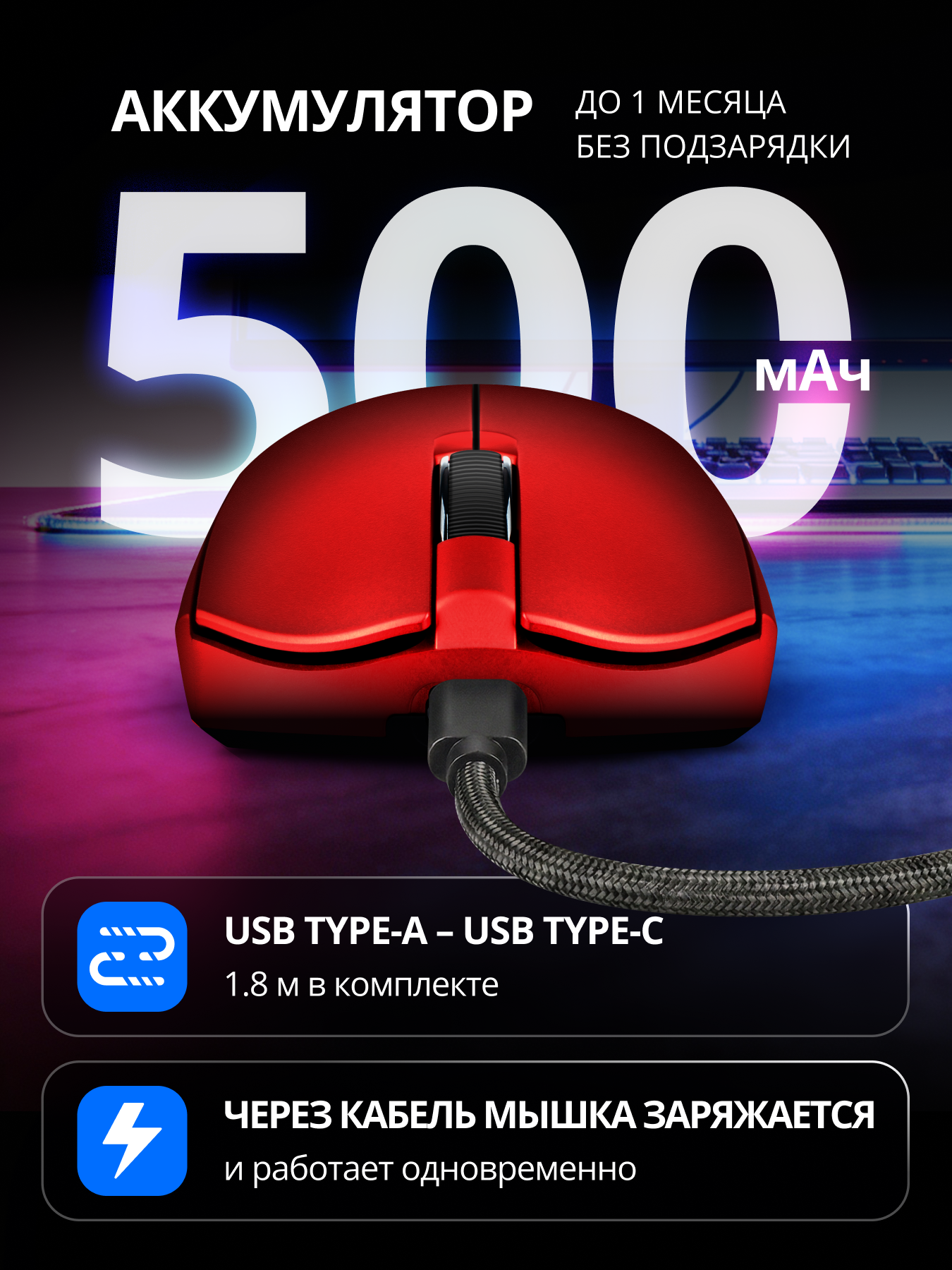 Беспроводная игровая мышь SVEN RX-G970W с ПО 100-30000 DPI (точек на дюйм) - фото 6