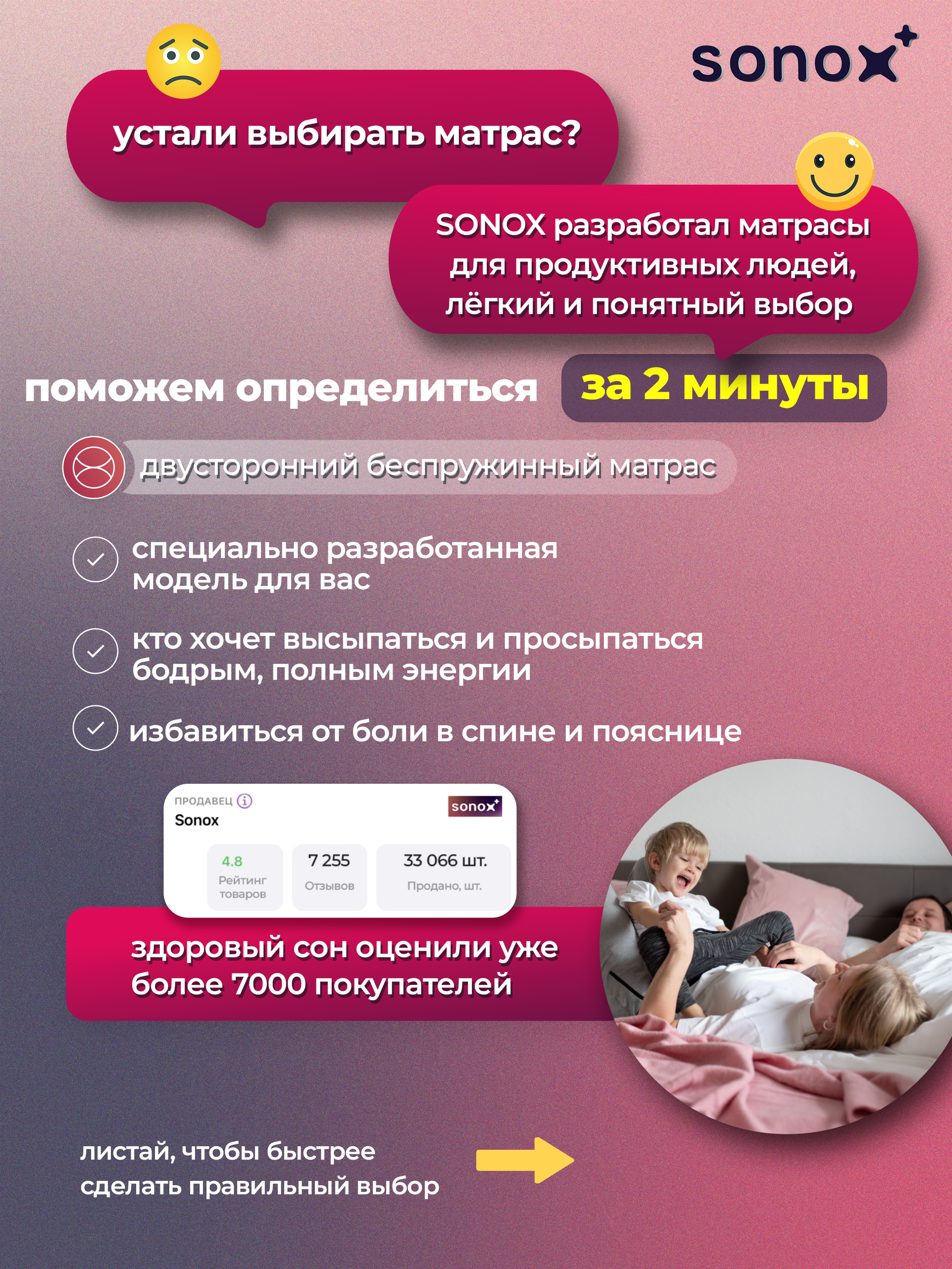 Матрас SONOX Foam Multizone Hard - фото 2