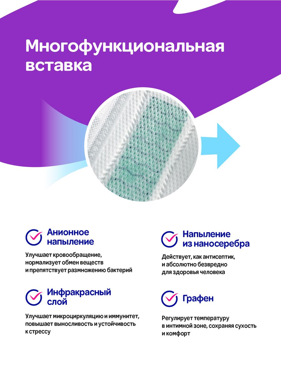 Прокладки гигиенические Mipao женские ночные 50 шт удлиненные с двойными крылышками - фото 6