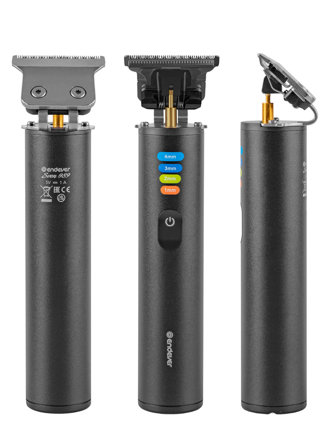 Машинка для стрижки волос ENDEVER Sven-989, USB-зарядка, 4 насадки (1-4 мм), 90 мин работы, черная - фото 6