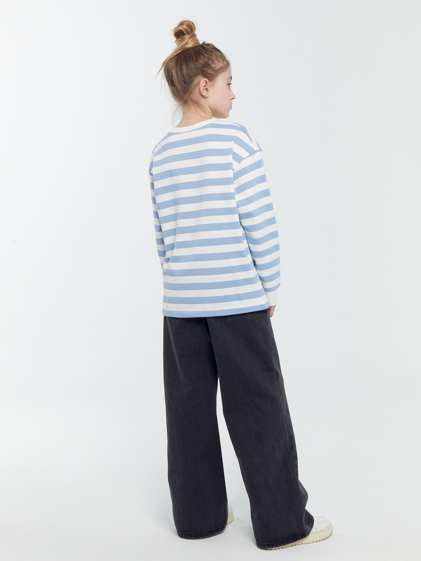 Лонгслив Mark Formelle (Марк Формэль) 127908/1/бело -голубая полоска - фото 6