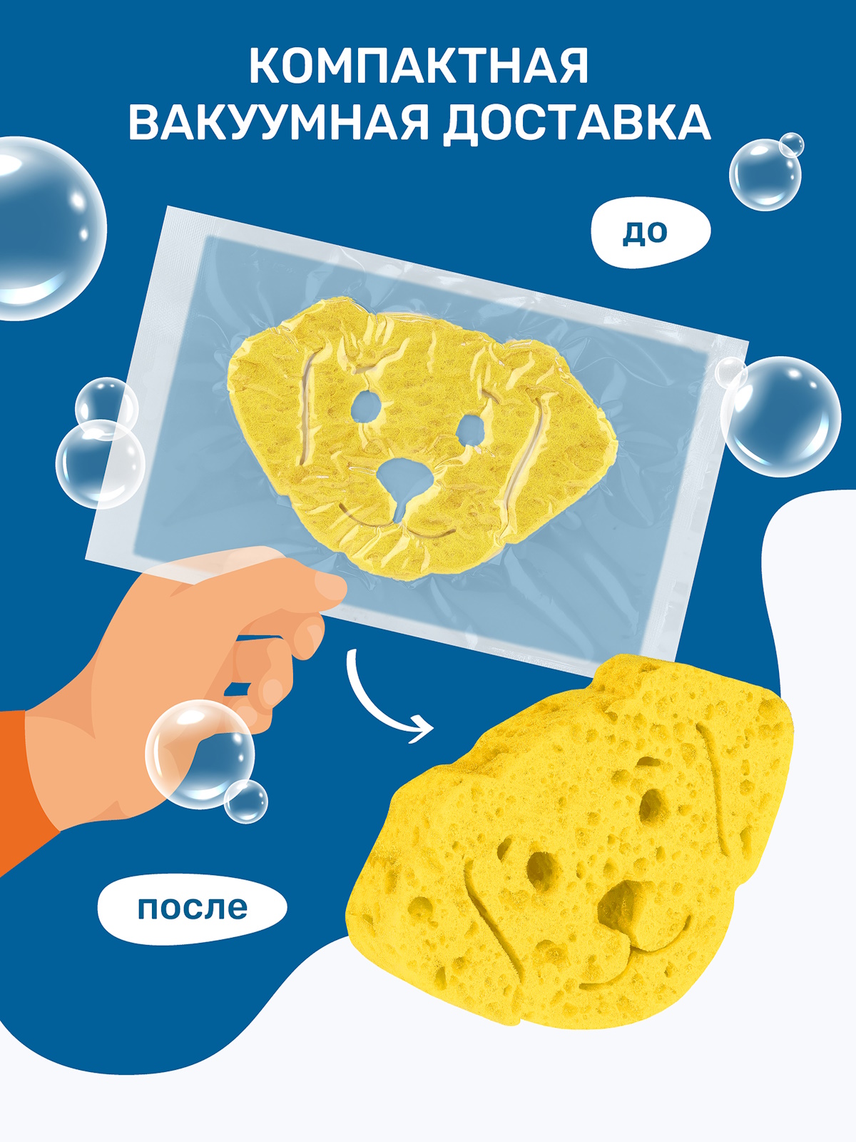 Набор губок для мытья животных ZOORIK цветные собака 4 шт - фото 4