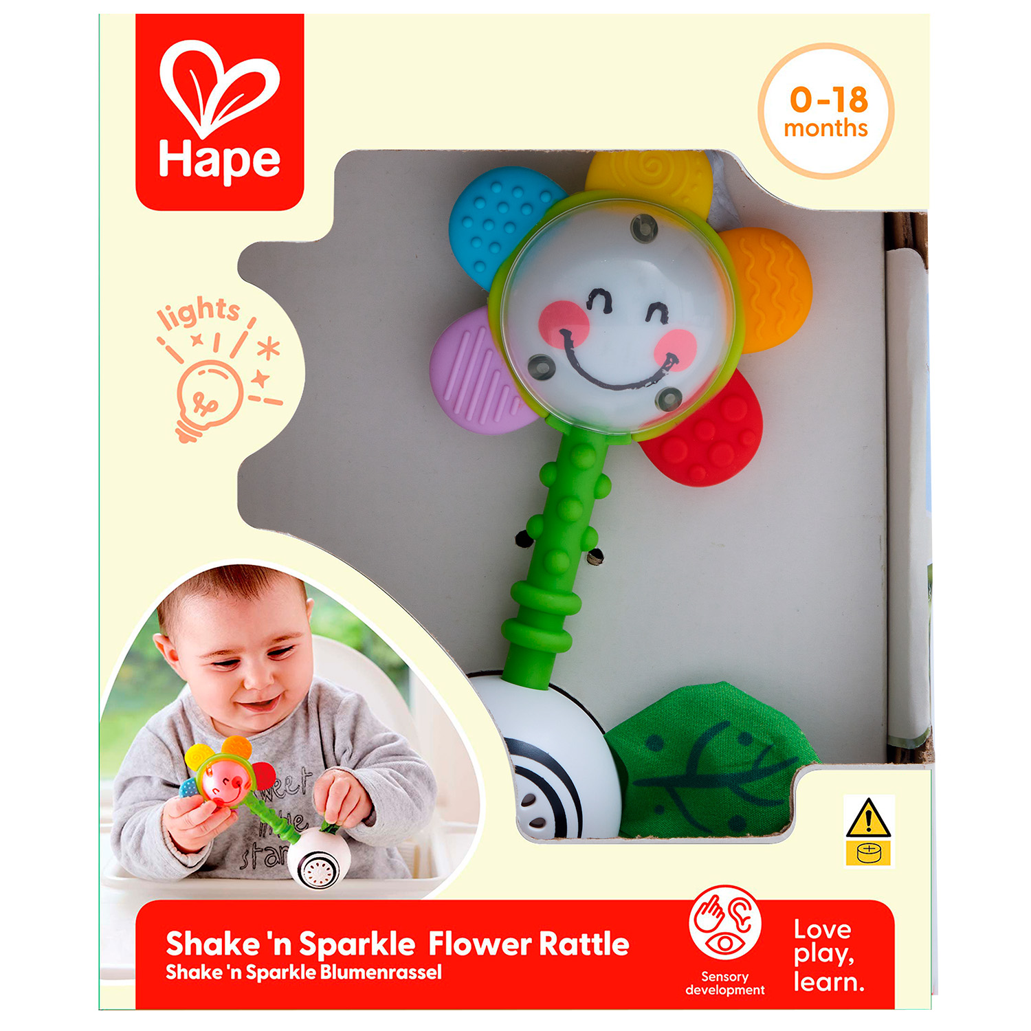 Игрушка Hape погремушка Погремушка светящийся цветок - фото 11