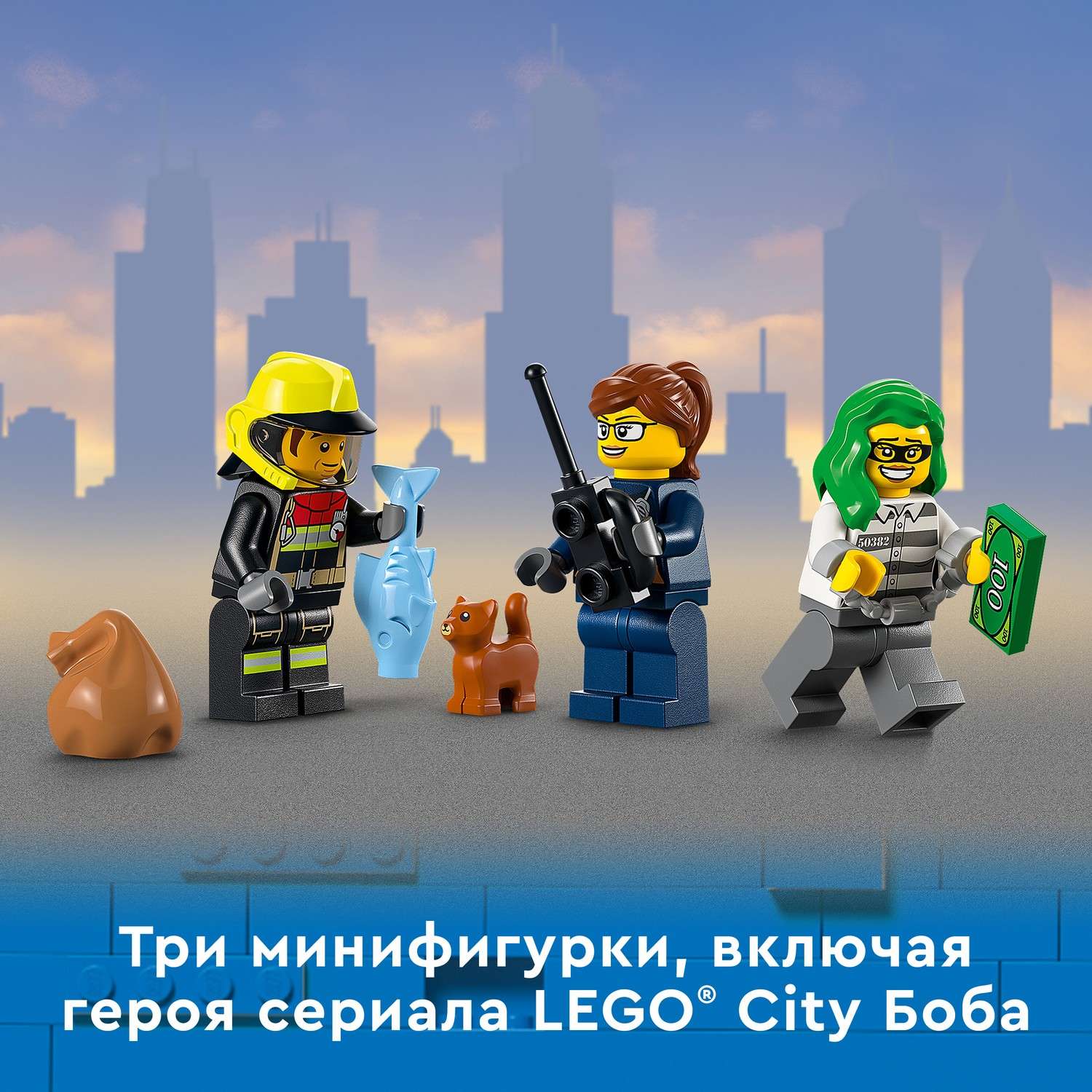 Конструктор LEGO City Fire Rescue and Police Chase блочный - фото 7