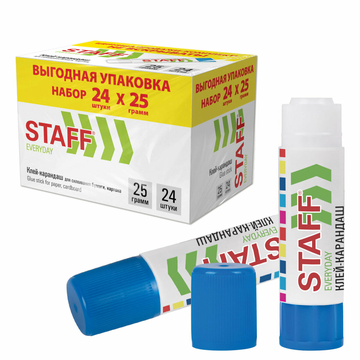Клей-карандаш Staff 24 шт. - фото 3
