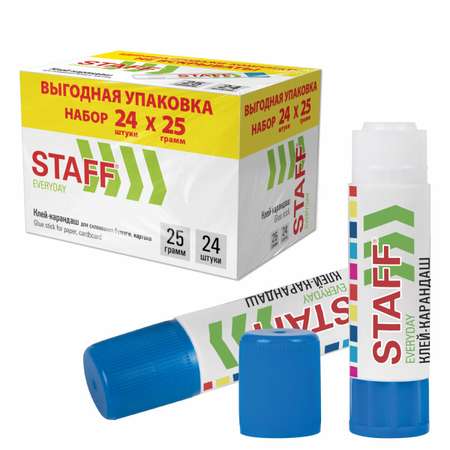 Клей-карандаш Staff 24 шт.
