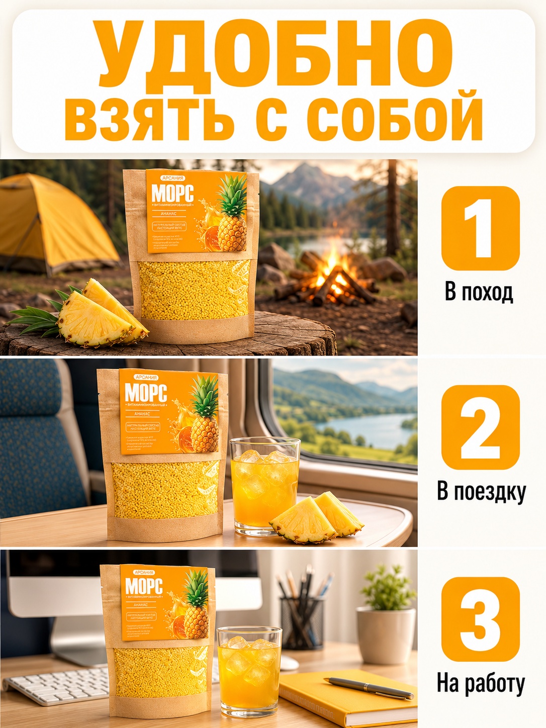 Морс с натуральным соком АРСАНИЯ витаминизированный - фото 3