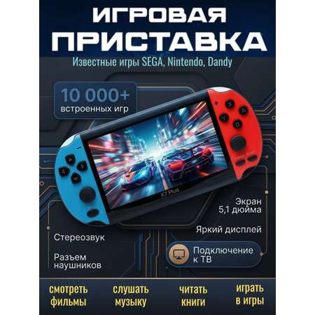 Детская портативная консоль - планшет ТОТОША Игровая приставка Х7 Plus