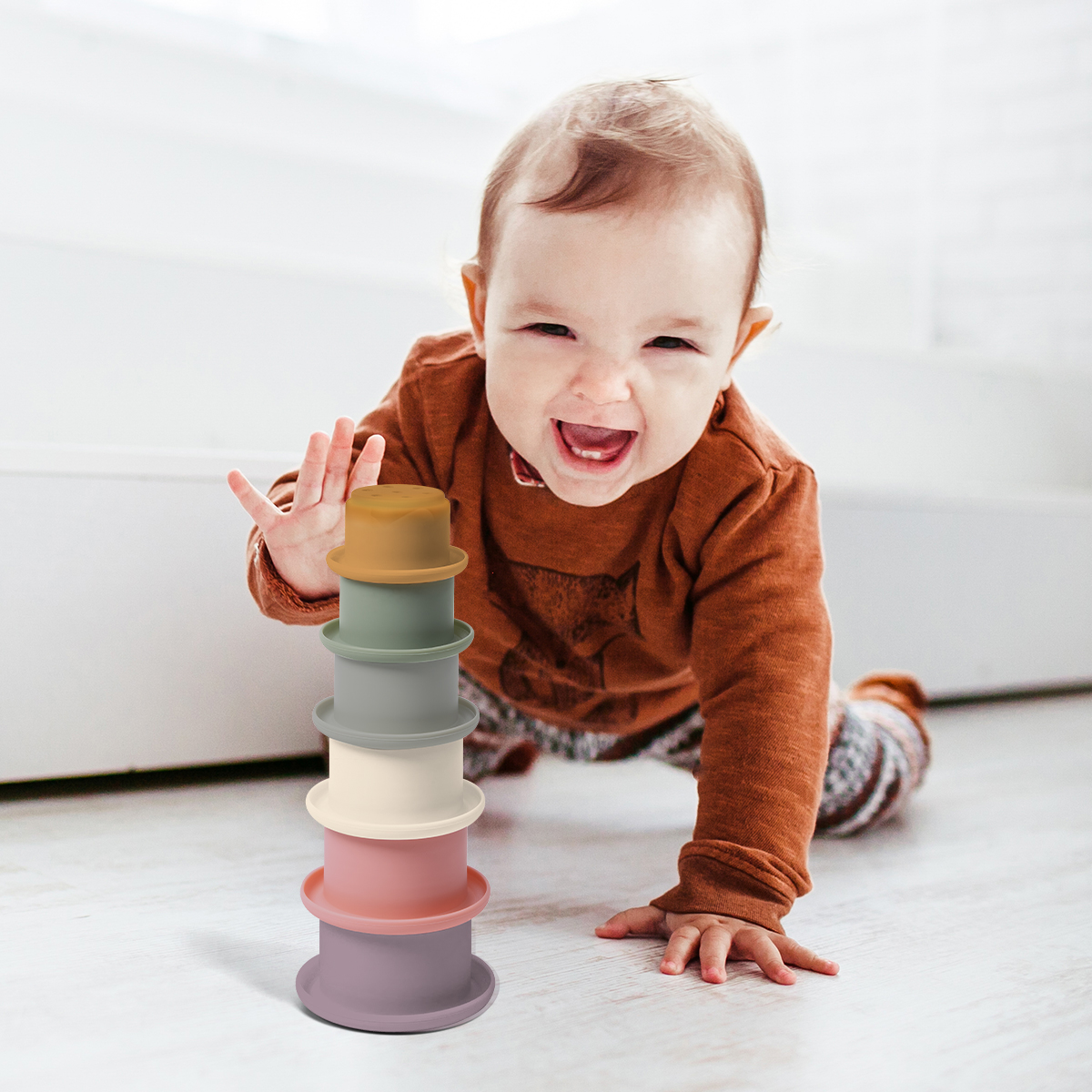 Игрушка Babyono пирамидка CUP INTO CUP - фото 5