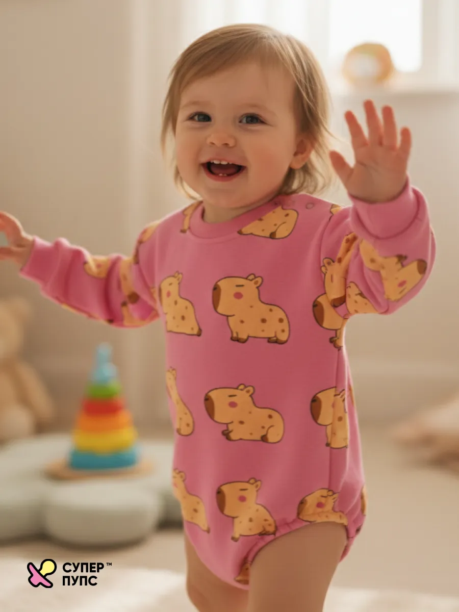 Боди Супер Пупс ромпер/многокапибар - фото 10