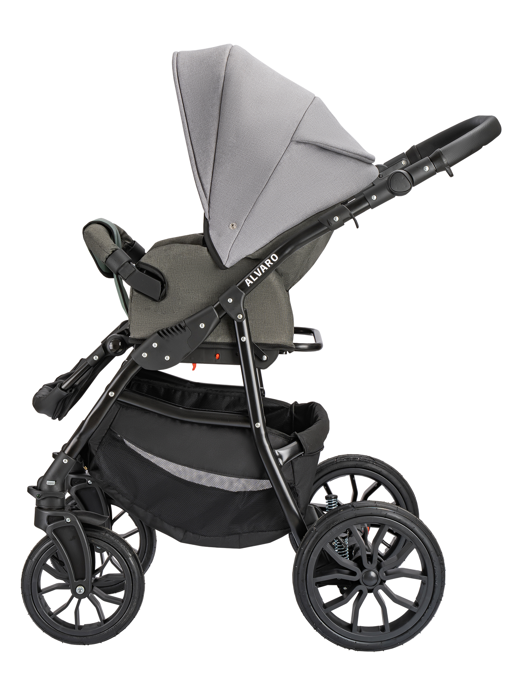 Коляска 3в1 alis Alvaro F 10 серый-шалфей - фото 16