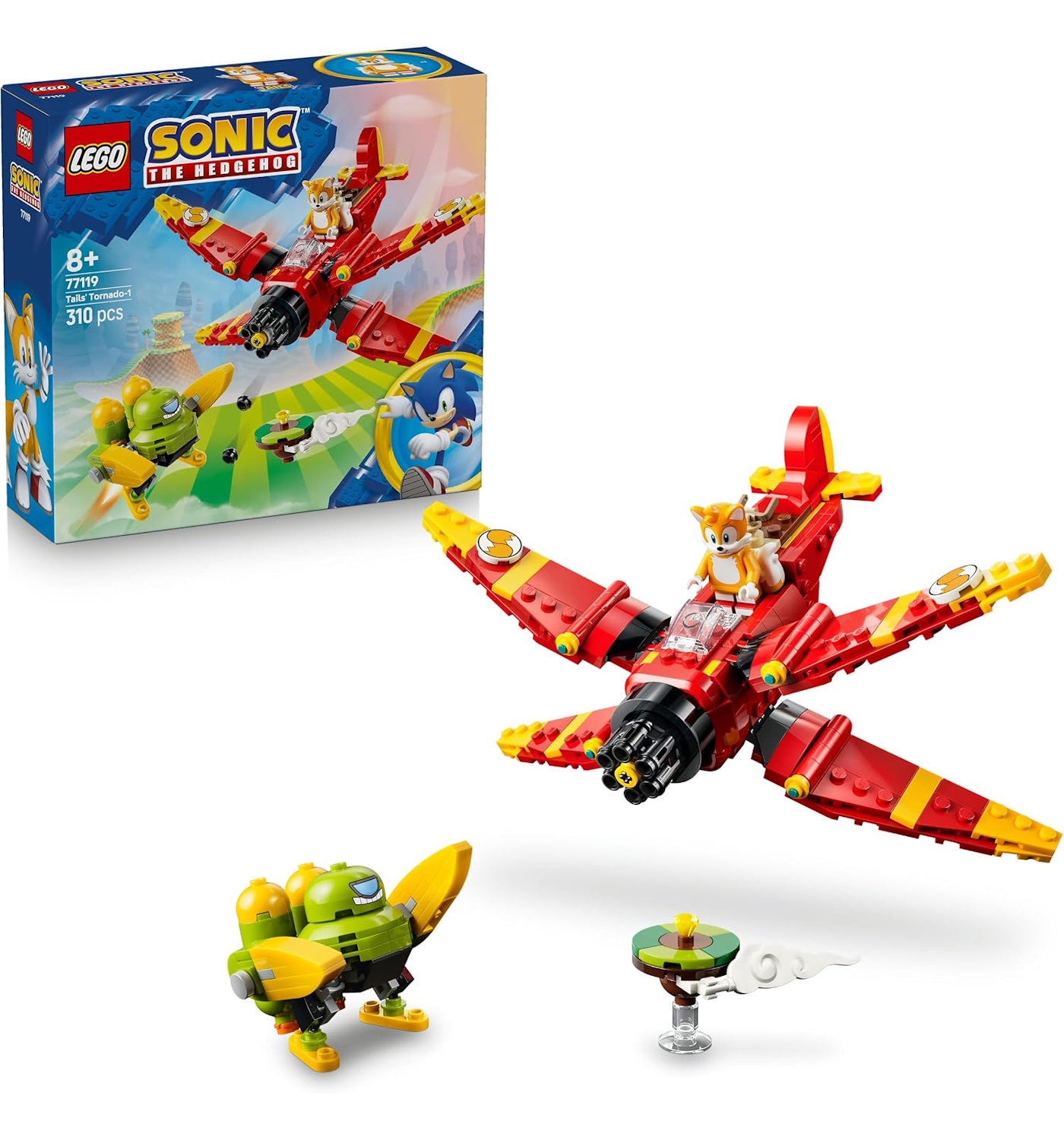 Конструктор LEGO Sonic the Hedgehog Самолёт Торнадо-1 Тейлса 310 дет. - фото 1