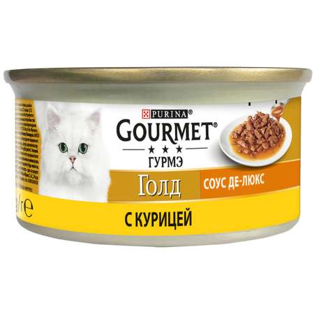 Корм влажный для кошек Гурмэ 85г Соус Делюкс курица