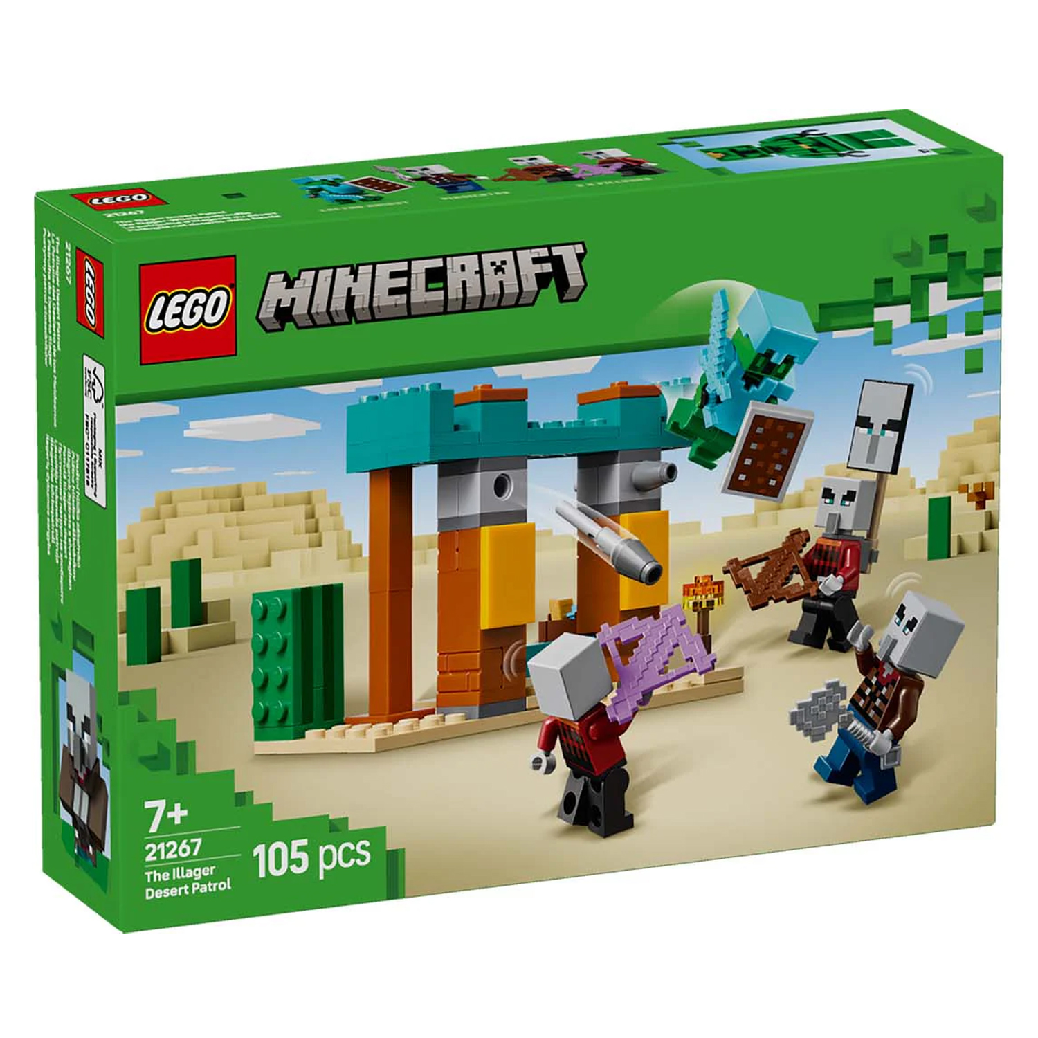 Конструктор LEGO Minecraft Пустынный патруль Илладжеров 105 дет. - фото 10