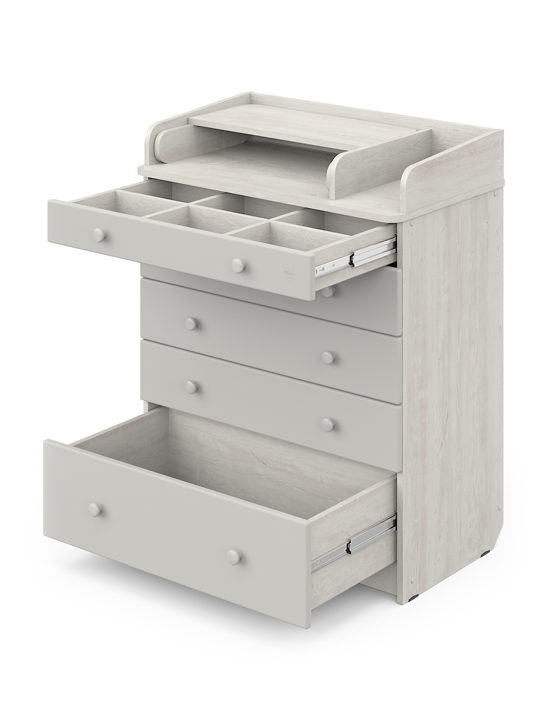 Комод пеленальный Aton Maks сосна касцина серый - фото 7