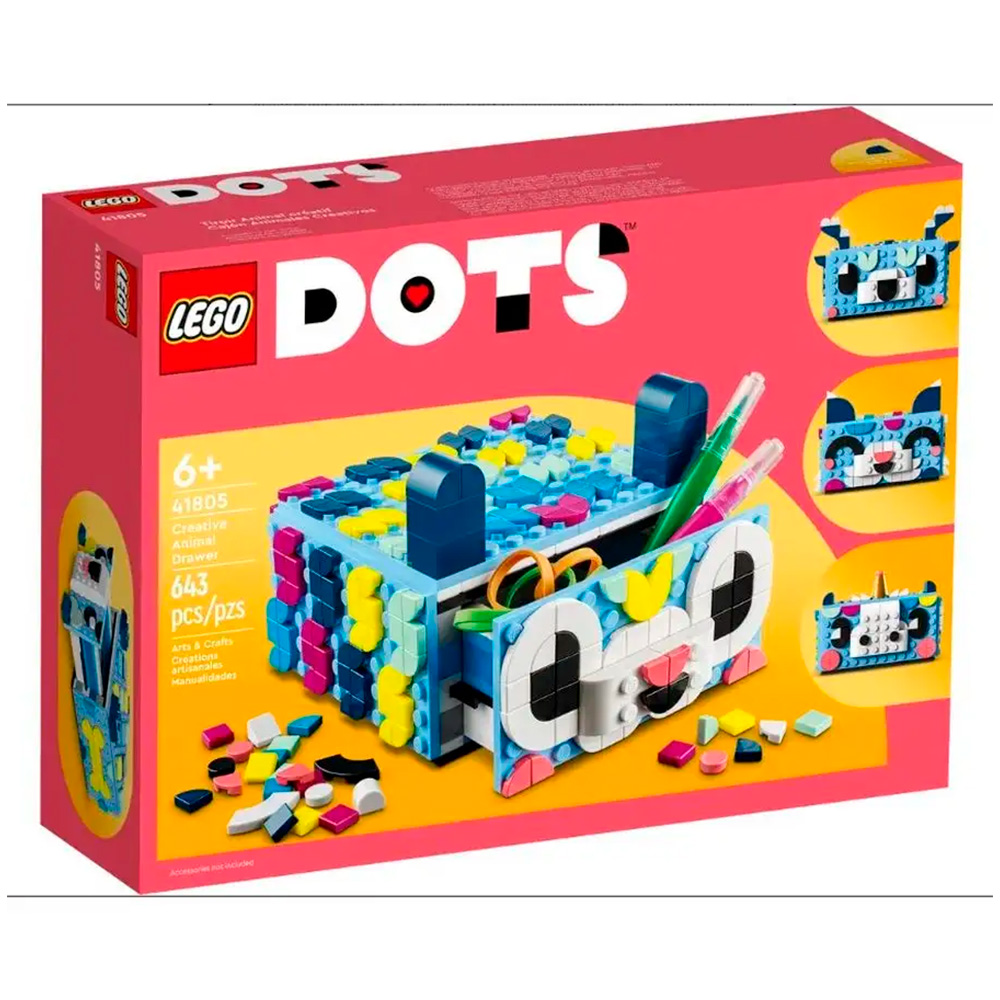Конструктор LEGO DOTS Креативный ящик Животные блочный - фото 3