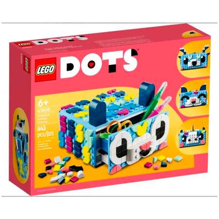 Конструктор LEGO DOTS Креативный ящик Животные блочный